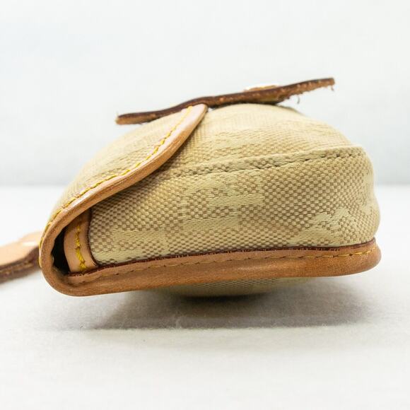 Womens Wristlet Vintage DOONEY & BOURKE Tan Signature Canvas Leather Made in USA - Picture 4 of 11